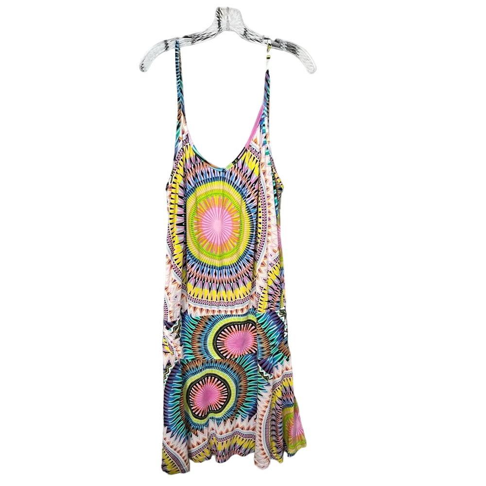 Lascana Venus Abstract Print Sleeveless Dress Size 14